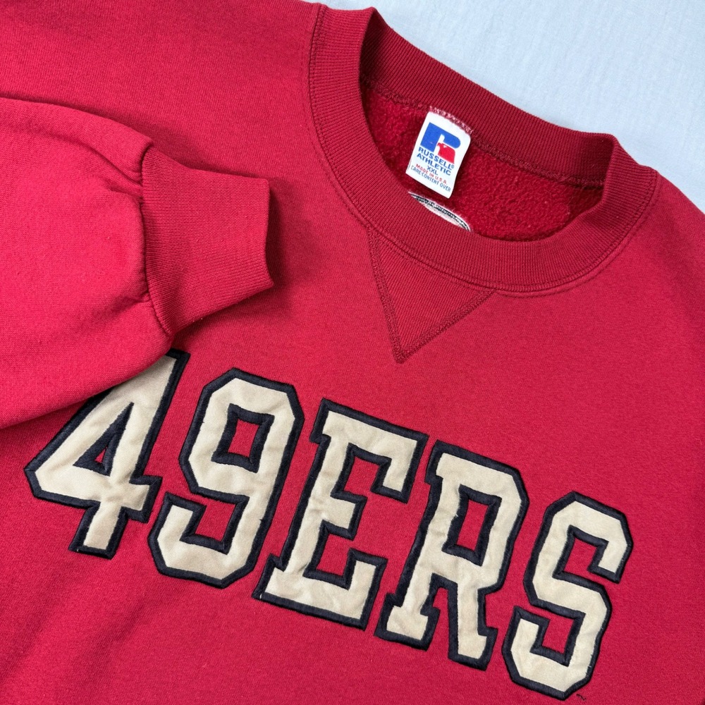 Vintage Russell Athletic San Francisco 49ers Sweatshirt XXL Made‎ in USA Red 90s
